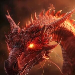 Fierce Red Dragon Spirit Companion