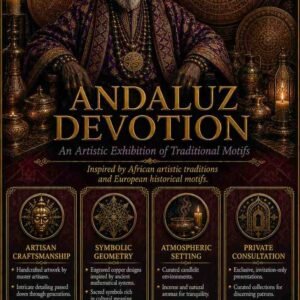 Bespoke Andaluz Devotion Djinn Love Ritual flyer for clients in Madrid and Marbella featuring an authentic African traditional healer and traditional folk magic elemental alignment circles.