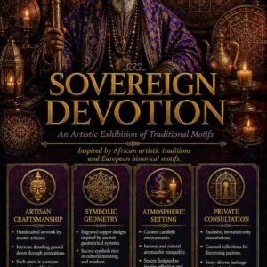 Bespoke Sovereign Devotion Djinn Love Ritual flyer for clients in Monte Carlo and Fontvieille featuring an authentic African traditional healer and traditional folk magic elemental alignment circles.