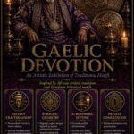 Bespoke Gaelic Devotion Djinn Love Ritual flyer for clients in Dublin and Malahide featuring an authentic African traditional healer and traditional folk magic elemental alignment circles.