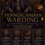 Custom Fennoscandian Warding Djinn Protection Spell flyer for clients in Kauniainen and Helsinki featuring an authentic African traditional healer and protective folk magic elemental circles.