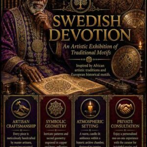 Bespoke Swedish Devotion Djinn Love Ritual flyer for clients in Stockholm and Danderyd featuring an authentic African traditional healer and traditional folk magic elemental alignment circles.